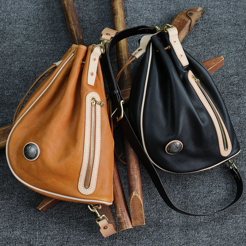 Cool Leather Drawstring Sling Bag Pattern Leather Patterns Crossbody Pack Leather Craft Pattern