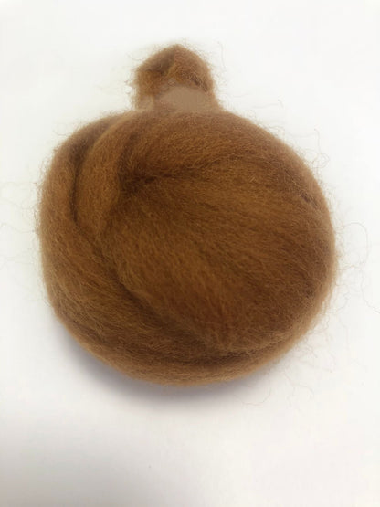 Needle Felting Wool Roving Brown 66s Merino Wool Roving For Felting Needle Felting Supplies