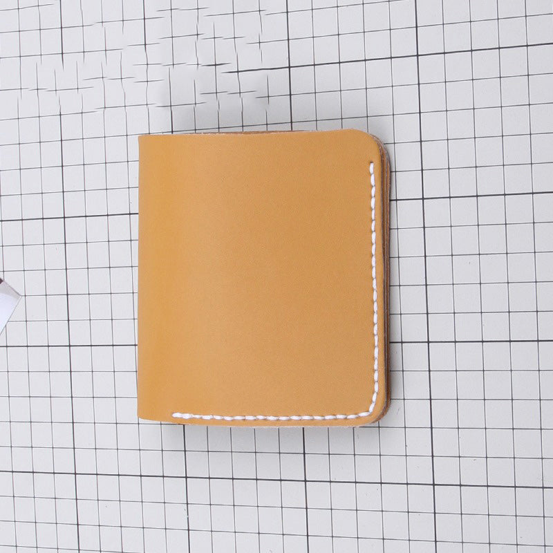 Womens Leather Small Wallet Kit DIY Khaki Leather Slim Wallets Kit DIY Eco Leather Project DIY Leather Kit