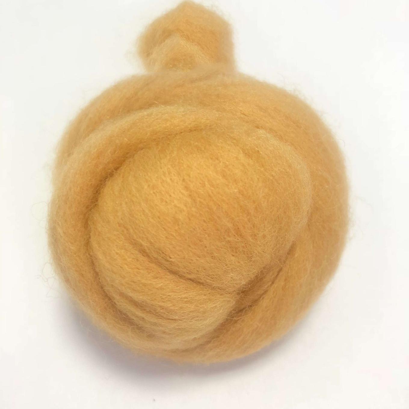 Needle Felting Wool Roving Champagne Brown 66s Merino Wool Roving For Felting Needle Felting Supplies