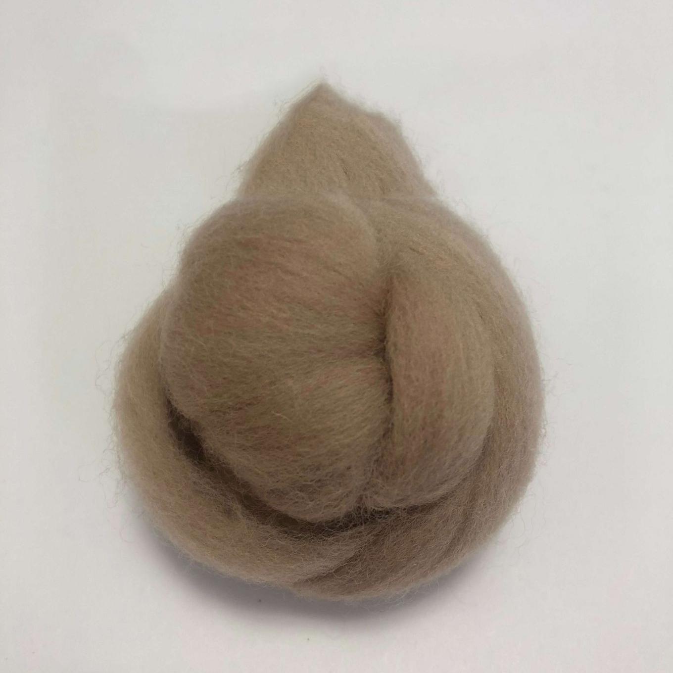 Needle Felting Wool Roving Soil Grey 66s Merino Wool Roving For Felting Needle Felting Supplies