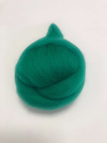 Needle Felting Wool Roving Neptune Green 66s Merino Wool Roving For Felting Needle Felting Supplies