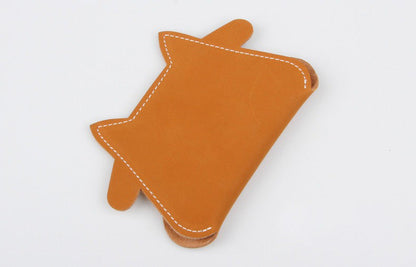 Red Leather Card Holder Kit DIY Leather Cow Coin Wallets Kit DIY Eco Leather Project DIY Leather Kit