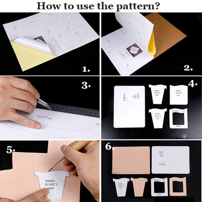 Leather Pattern Leather Slim Wallet Patterns Envelop Wallet Leather Craft Pattern Leather Templates