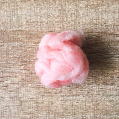 Needle felted wool felting MIX Strawberry Mousse wool Roving for felting supplies short fabric easy felt