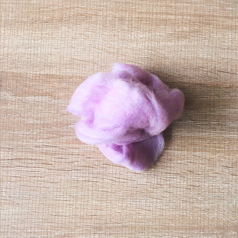 Needle felted wool felting MIX purple wool Roving for felting supplies short fabric easy felt