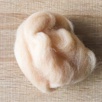 Needle felted supplies wool felting Yellow wool Roving for felting short fabric