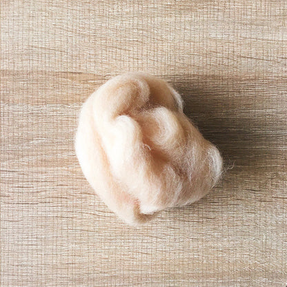 Needle felted wool felting beige skin wool Roving for felting supplies short fabric easy felt