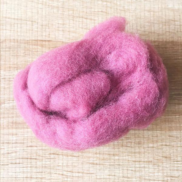 Needle felted supplies wool felting purple wool Roving for felting short fabric