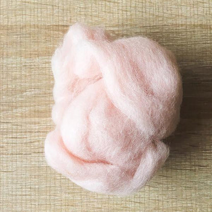 Needle felted supplies wool felting Pink wool Roving for felting short fabric