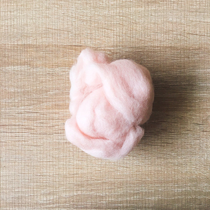 Needle felted wool felting Pink skin wool Roving for felting supplies short fabric easy felt