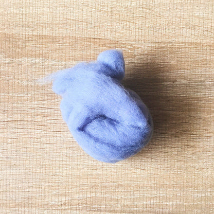 Needle felted wool felting blue gray wool Roving for felting supplies short fabric easy felt