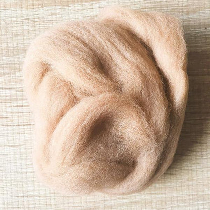 Needle felted supplies wool felting Yellow wool Roving for felting short fabric