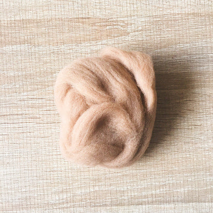 Needle felted wool felting milk coffee wool Roving for felting supplies short fabric easy felt