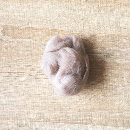 Needle felted wool felting light gray camel wool Roving for felting supplies short fabric easy felt