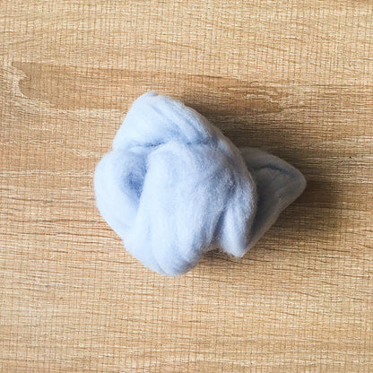 Needle felted wool felting ice blue wool Roving for felting supplies short fabric easy felt