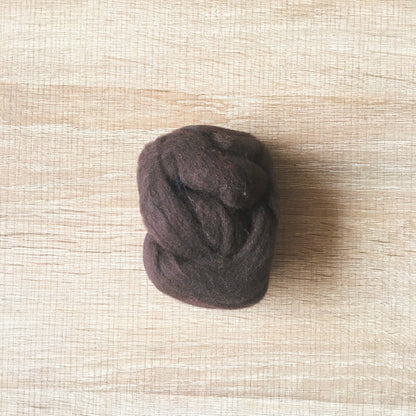 Needle felted wool felting black chocolate wool Roving for felting supplies short fabric easy felt