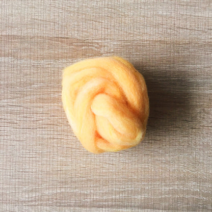 Needle felted wool felting MIX orange wool Roving for felting supplies short fabric easy felt