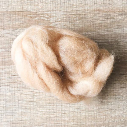 Needle felted supplies wool felting Yellow wool Roving for felting short fabric