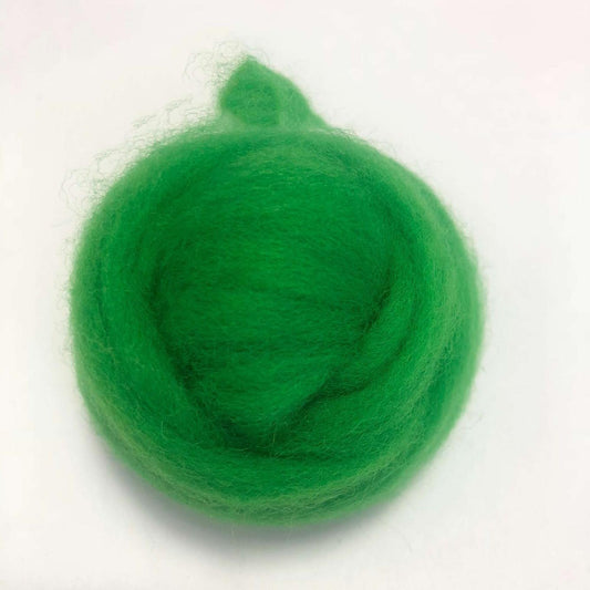 Needle Felting Wool Roving Fresh Green 66s Merino Wool Roving For Felting Needle Felting Supplies