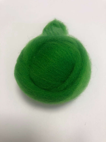 Needle Felting Wool Roving Green 66s Merino Wool Roving For Felting Needle Felting Supplies