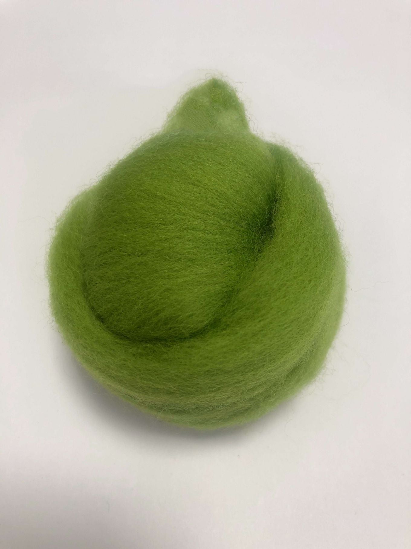 Needle Felting Wool Roving Grass Green 66s Merino Wool Roving For Felting Needle Felting Supplies