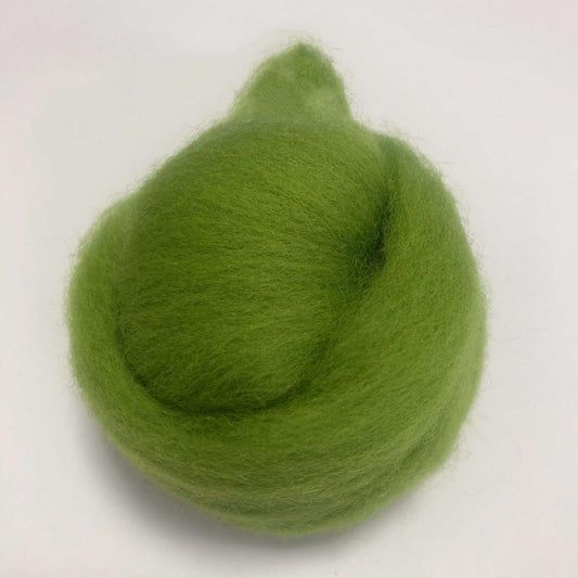 Needle Felting Wool Roving Grass Green 66s Merino Wool Roving For Felting Needle Felting Supplies