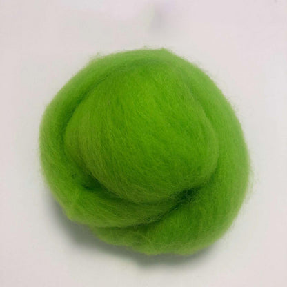 Needle Felting Wool Roving Vivid Green 66s Merino Wool Roving For Felting Needle Felting Supplies