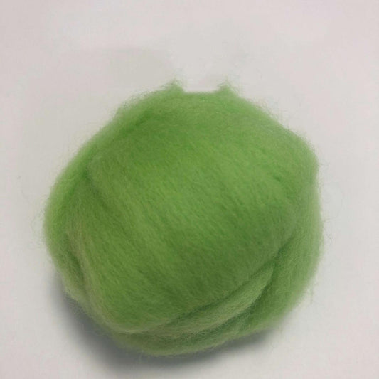 Needle Felting Wool Roving Light Green 66s Merino Wool Roving For Felting Needle Felting Supplies