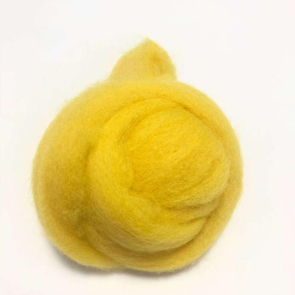 Needle Felting Wool Roving Grass Yellow 66s Merino Wool Roving For Felting Needle Felting Supplies