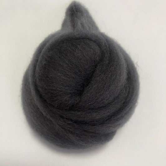 Needle Felting Wool Roving Dark Gray 66s Merino Wool Roving For Felting Needle Felting Supplies