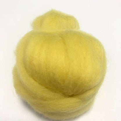 Needle Felting Wool Roving Lemon Yellow 66s Merino Wool Roving For Felting Needle Felting Supplies