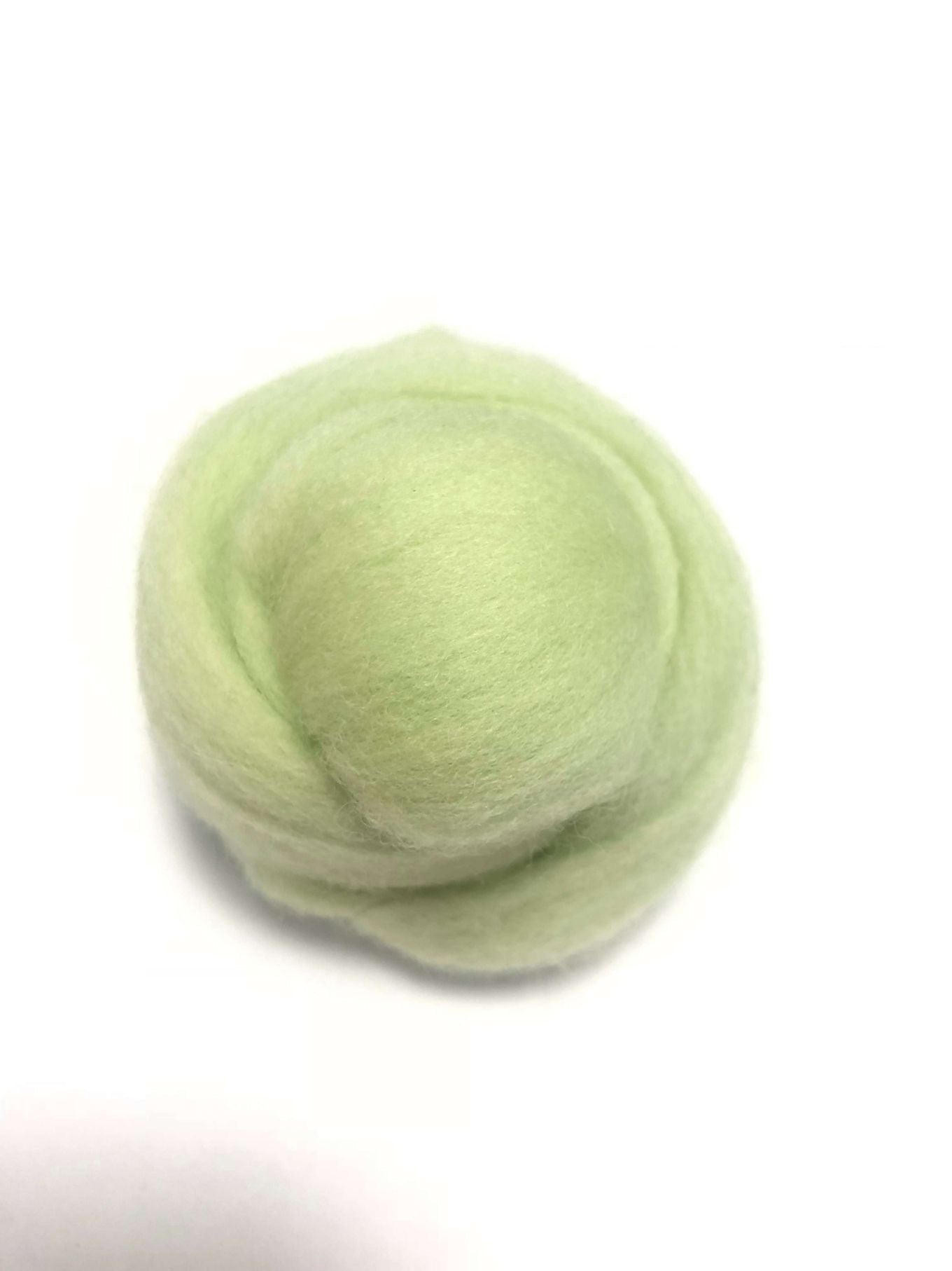 Needle Felting Wool Roving Light Rice Green 66s Merino Wool Roving For Felting Needle Felting Supplies