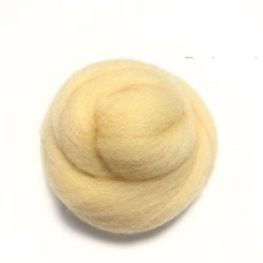 Needle Felting Wool Roving Soy Yellow 66s Merino Wool Roving For Felting Needle Felting Supplies