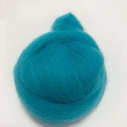 Needle Felting Wool Roving Peacock Blue 66s Merino Wool Roving For Felting Needle Felting Supplies