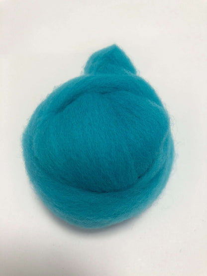 Needle Felting Wool Roving Peacock Blue 66s Merino Wool Roving For Felting Needle Felting Supplies