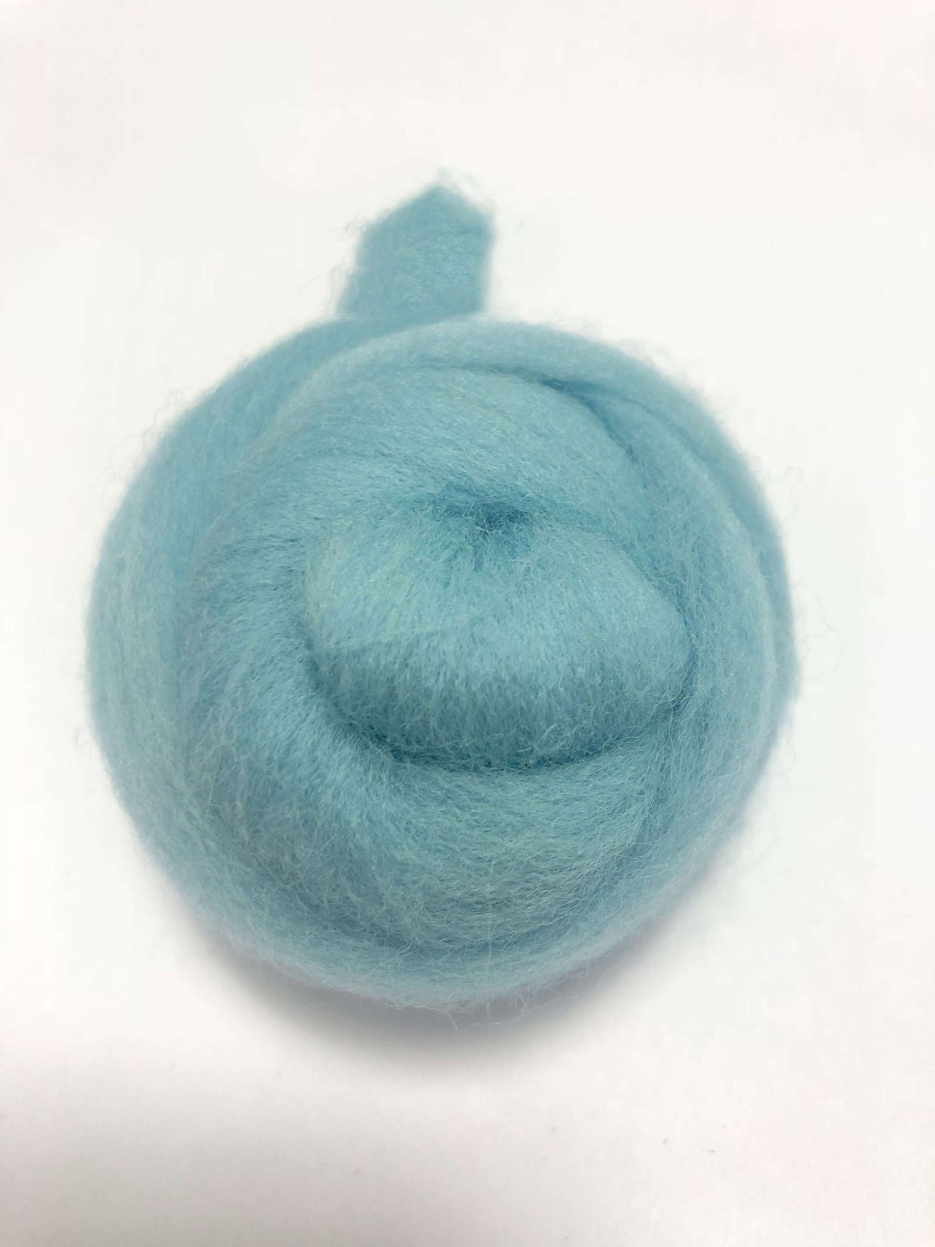 Needle Felting Wool Roving Azure Blue 66s Merino Wool Roving For Felting Needle Felting Supplies