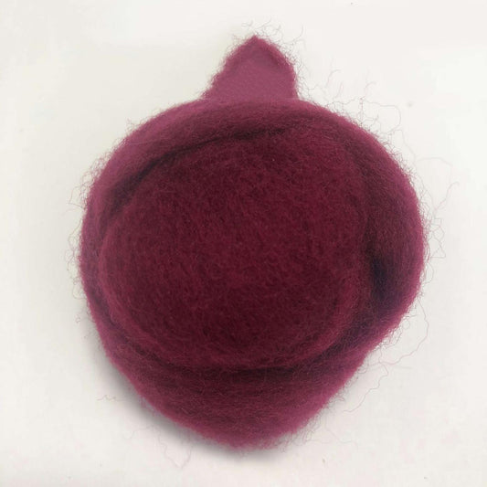 Needle Felting Wool Roving Wine Red 66s Merino Wool Roving For Felting Needle Felting Supplies