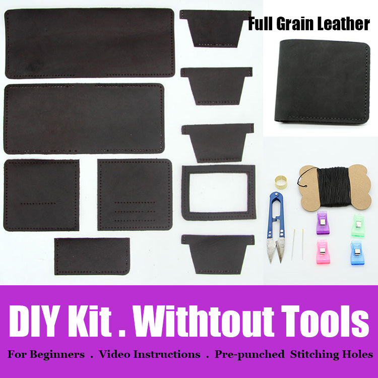 DIY Leather Wallet Kits DIY Leather Project DIY Leather Billfold DIY Leather Womens Wallet Kit