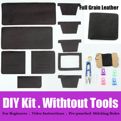 DIY Leather Wallet Kits DIY Leather Project DIY Blue Leather Billfold DIY Leather Womens Wallet Kit