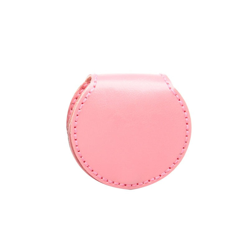 Pink Leather Coin Pouch Kit DIY Leather Round Coin Wallets Kit DIY Eco Leather Project DIY Leather Kit