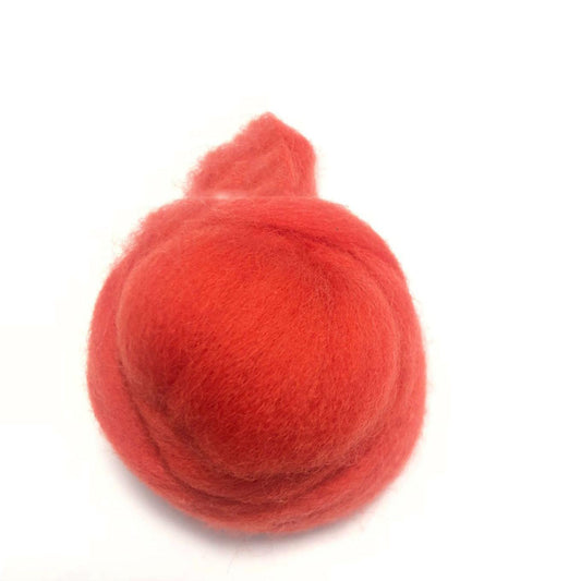 Needle Felting Wool Roving Fine Red 66s Merino Wool Roving For Felting Needle Felting Supplies