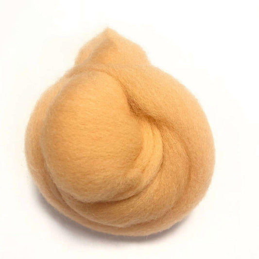 Needle Felting Wool Roving Peach Yellow 66s Merino Wool Roving For Felting Needle Felting Supplies