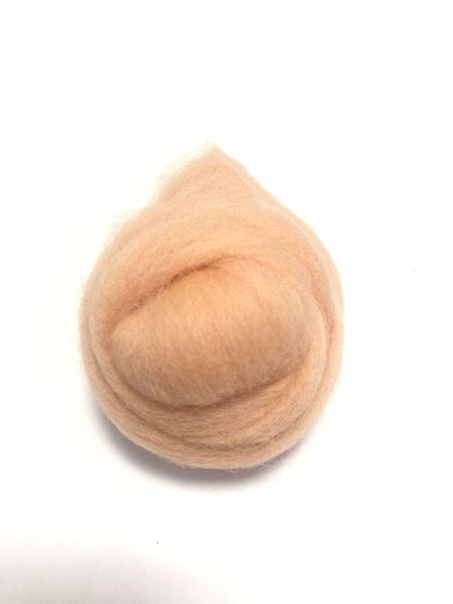 Needle Felting Wool Roving Rice Apricot Yellow 66s Merino Wool Roving For Felting Needle Felting Supplies