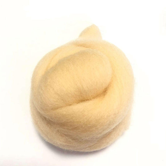 Needle Felting Wool Roving Apricot Yellow 66s Merino Wool Roving For Felting Needle Felting Supplies