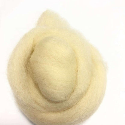 Needle Felting Wool Roving Ivory White 66s Merino Wool Roving For Felting Needle Felting Supplies