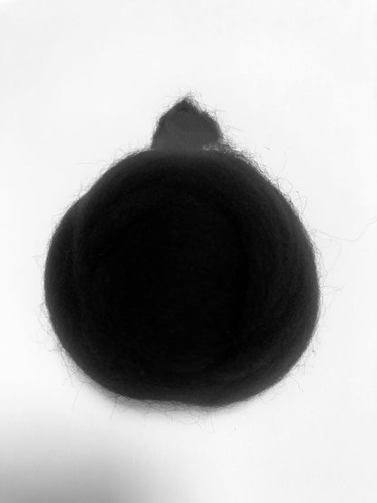 Needle Felting Wool Roving Black 66s Merino Wool Roving For Felting Needle Felting Supplies