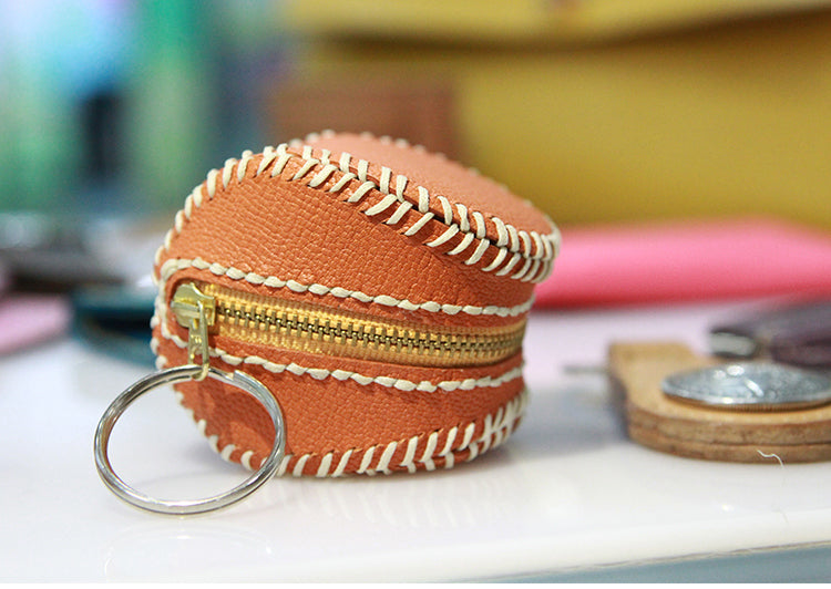 Leather Pattern Leather Coin Wallet Pattern BaseBall Coin Pouch Leather Craft Patterns Leather Templates