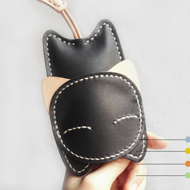 Leather Pattern Leather Keychain Pattern Cute Cat Keyring Leather Craft Pattern Leather Templates