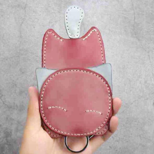 Cute Leather Pattern Leather Keychain Pattern Cat Keyring Leather Craft Pattern Leather Templates